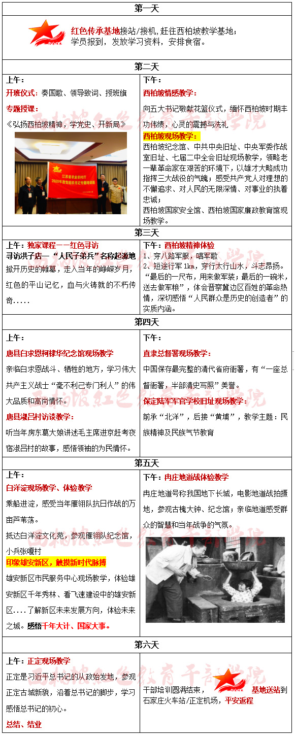 弘揚(yáng)西柏坡精神，學(xué)黨史、開新局6天方案